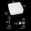 500Pcs Plastic Stud Earring Findings KY-YW0001-28-4