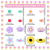120Pcs 8 Styles Opaque Resin Cabochons RESI-PA0001-13-2