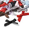 Polyester Bowknot with Polka Dot Sew on Ornament Accessories DIY-C085-05-2