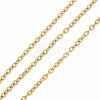 3.28 Feet Ion Plating(IP) 304 Stainless Steel Textured Cable Chains X-CHS-H012-01G-3