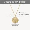 925 Sterling Silver 12 Constellation Necklace Gold Horoscope Zodiac Sign Necklace Round Astrology Pendant Necklace with Zircons Birthday Jewelry Gift for Women Men JN1089J-2