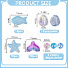 Transparent Spray Painted Glass & Acrylic Beads Findings Kits FIND-HY0004-64A-2