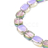 Transparent Electroplate Glass Bead Strands EGLA-P049-02A-HR01-3