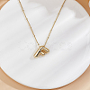 1pc Brass Chain with Alloy Letter Pendants Necklaces NJEW-LP0001-41F-G-3