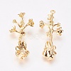 Brass Filigree Joiners Links KK-K230-48G-NF-2