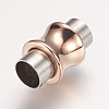 304 Stainless Steel Magnetic Clasps with Glue-in Ends STAS-E144-054LRG-2