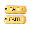 Tibetan Style Alloy Rectangle with Word Faith Pendants TIBEP-Q043-058AG-RS-1