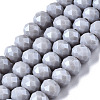 Electroplate Glass Beads Strands X-EGLA-A034-P6mm-A16-1