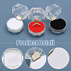 42Pcs 3 Colors Octagon Transparent Plastic Ring Boxes CON-CA0001-022-6