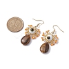 Natural Tiger Eye Dangle Earrings EJEW-MZ00169-02-3