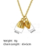 Lotus Pod 304 Stainless Steel Pendant Necklaces for Women TL8108-1-5