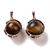 Natural Tiger Eye Pendants G-A212-01RG-03-1