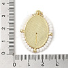Brass Pave Shell Pendants KK-I708-01A-G-3