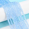 Baking Paint Transparent Glass Beads Strands DGLA-F029-J2mm-02-2