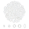 100Pcs 5 Style Transparent Acrylic Linking Rings PACR-PH0001-03-1