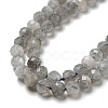 Faceted Round Natural Labradorite Bead Strands G-I156-03-4mm-5