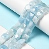 Natural Aquamarine Beads Strands G-G980-09-2