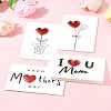 4Pcs 4 Styles Kraft Paper Greeting Cards AJEW-FS0001-29-9