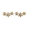 Brass Micro Pave Cubic Zirconia Stud Earrings LS-EJEW-F273-15B-G-1