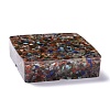 Resin with Natural Mixed Stone Chip Stones Ashtray DJEW-F015-04A-3