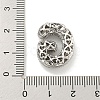 Platinum Plated Brass Micro Pave Cubic Zirconia Pendants KK-L073-001P-G-3