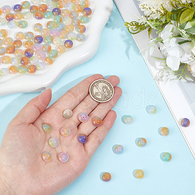108Pcs 9 Colors Opaque Resin Beads FIND-PA0001-75-1