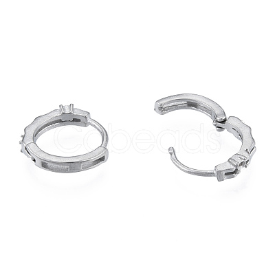 Tarnish Resistant 304 Stainless Steel Hoop Earrings Findings STAS-N092-189-1