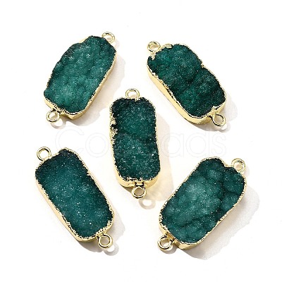 Natural Dyed Quartz Crystal Links Connector Charms G-K189-02LG-03-1