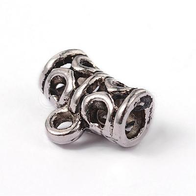 Tibetan Style Alloy Tube Bails PALLOY-ZN2018-AS-RS-1