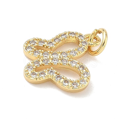 Brass Micro Pave Cubic Zirconia Pendants KK-H528-03G-1