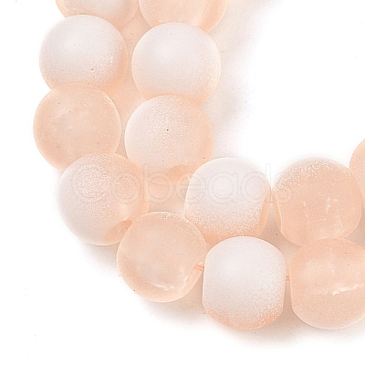 Frosted Crackle Glass Beads Strands GLAA-U001-6mm-M05-1