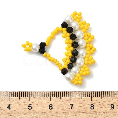 Glass Seed Beaded Pendants PALLOY-MZ01415-03-1