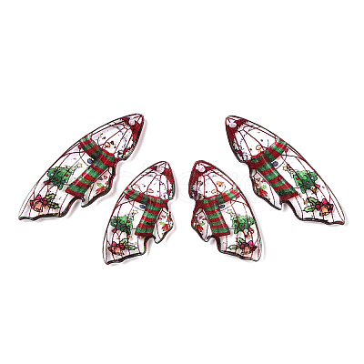 Christmas Theme Epoxy Resin Pendants X1-RESI-TAC0021-99E-1