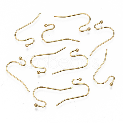 304 Stainless Steel Earring Hooks STAS-S111-005G-NR-1