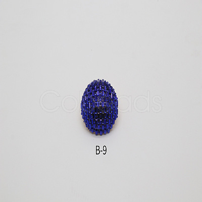 Alloy Rhinestone Half Round Stud Earrings FS-WGCEA49-11-1