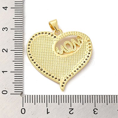 Mother's Day Brass Micro Pave Clear Cubic Zirconia Pendants FIND-Z041-21D-1