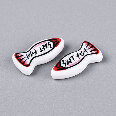 Printed Opaque Resin Beads RESI-N043-22D-1