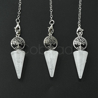Natural Quartz Crystal Cone Dowsing Pendulum Big Pendants G-C114-02P-21-1