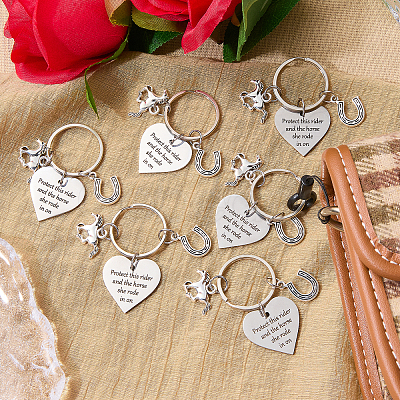 6Pcs Alloy Keychains KEYC-SW00044-1