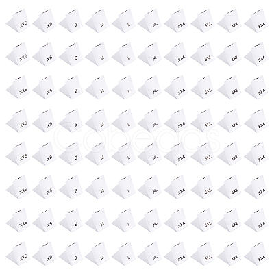 500Pcs 10 Styles Polyester Clothing Size Labels FIND-BC0014-07B-1