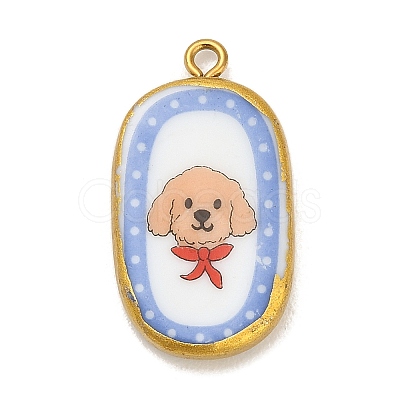 Printed Porcelain Pendants STAS-C183-03B-01-1