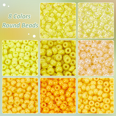 1360pcs 8 Styles Glass Seed Beads Sets SEED-PH0002-36-1