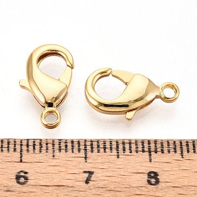 Brass Lobster Claw Clasps KK-YW0004-01C-G-1