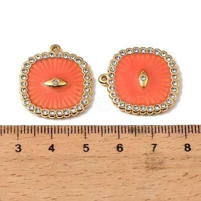 304 Stainless Steel Enamel Pendants STAS-I371-27G-03-1
