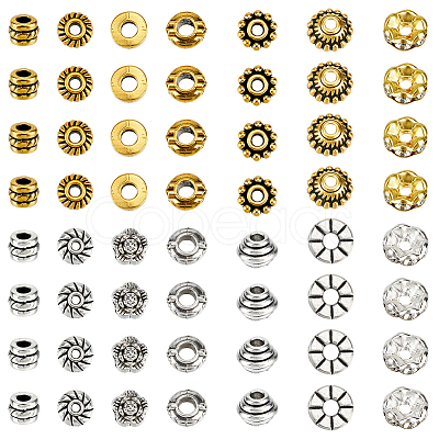 700Pcs 14 Styles Tibetan Style Alloy Beads FIND-PA0001-30-1