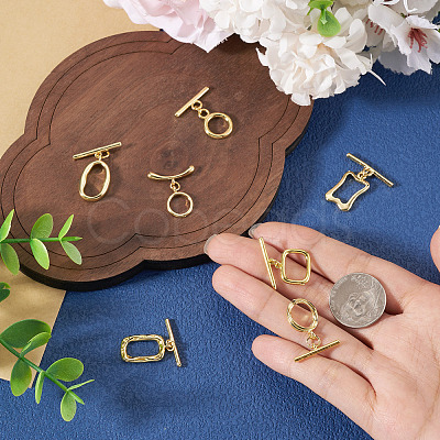 7Sets Brass Toggle Clasps KK-TA0008-77-1