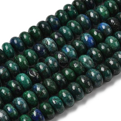 Natural Chrysocolla and Lapis Lazuli Beads Strands G-A280-A33-02-1