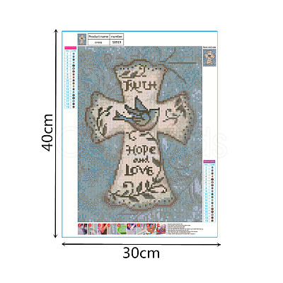 DIY Cross Diamond Painting Kits DIAM-PW0001-219-1