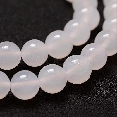 Natural White Agate Bead Strands G-G880-03-8mm-1