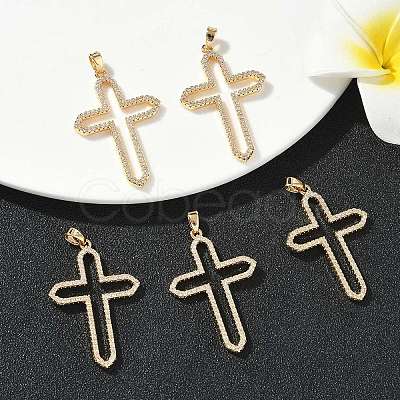 SHEGRACE Brass Micro Pave Cubic Zirconia Pendants XGRQ3D588-484G-1